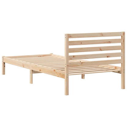 Struttura del letto Marrone 100 x 220 cm Pino massello | homemem39
