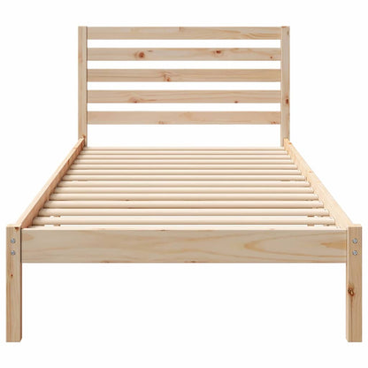 Struttura del letto Marrone 100 x 220 cm Pino massello | homemem39