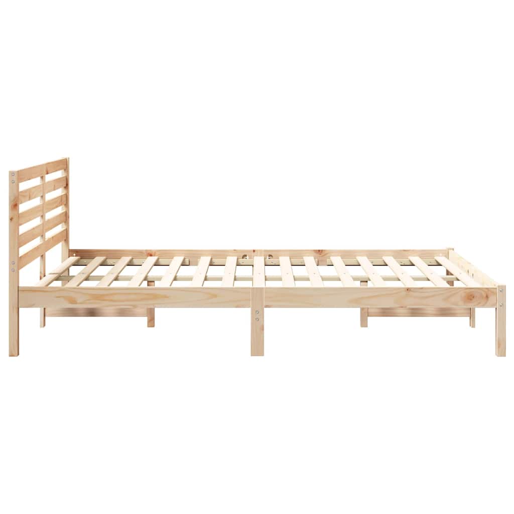 Struttura del letto Marrone 140 x 220 cm Pino massello | homemem39
