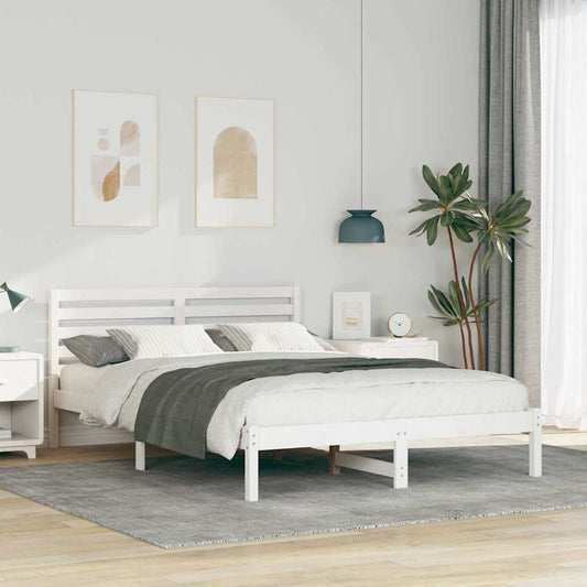 Struttura del letto Bianco 140 x 220 cm Pino massello | homemem39