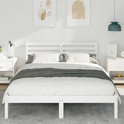 Struttura del letto Bianco 140 x 220 cm Pino massello | homemem39