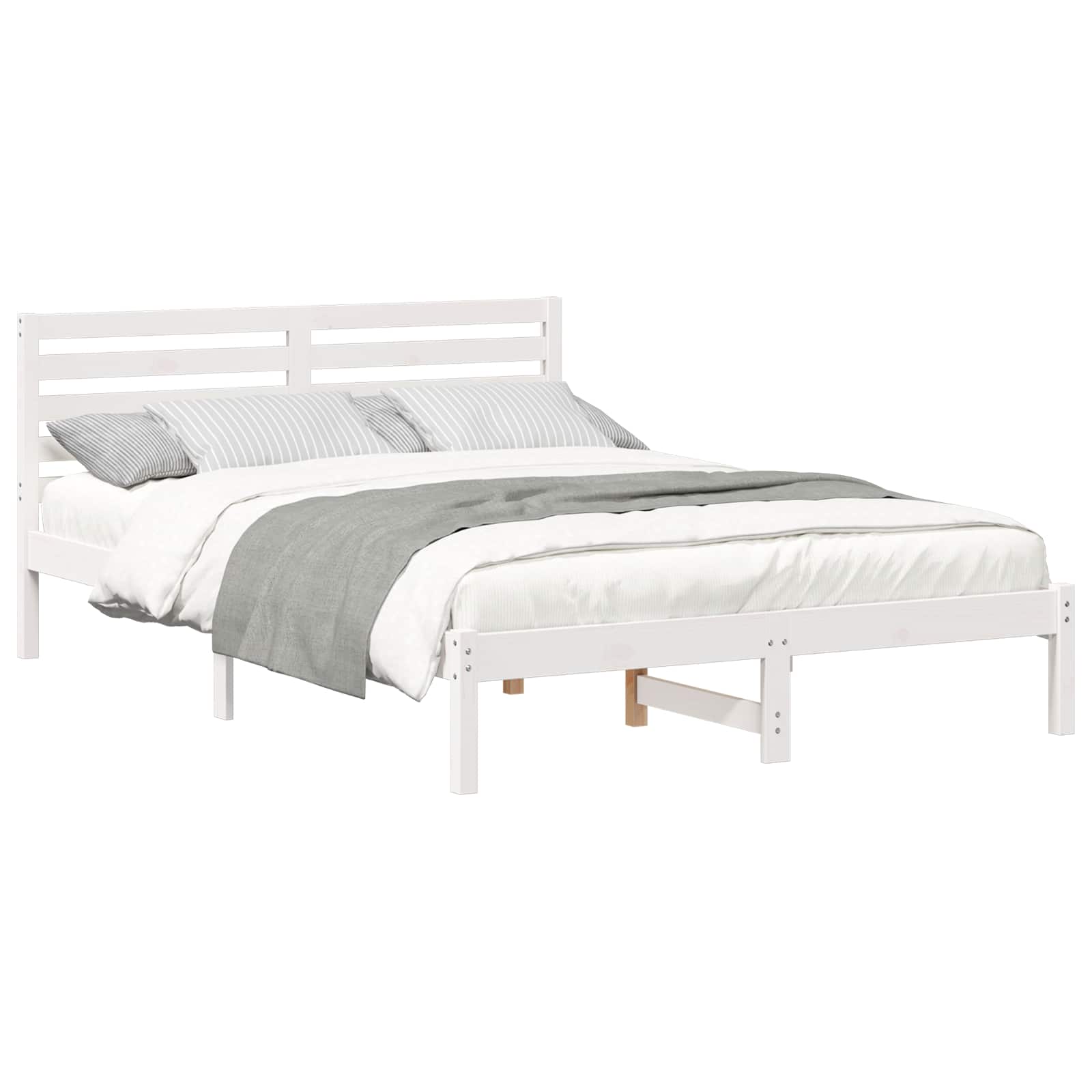 Struttura del letto Bianco 140 x 220 cm Pino massello | homemem39
