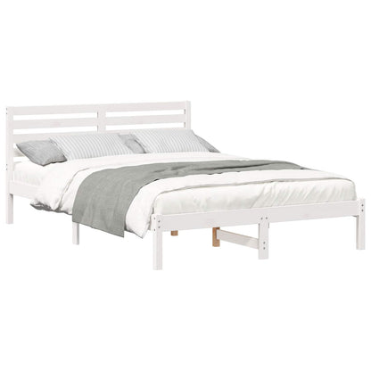 Struttura del letto Bianco 140 x 220 cm Pino massello | homemem39