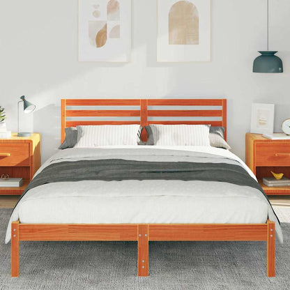 Struttura del letto Marrone cerato 140 x 220 cm Pino massello | homemem39