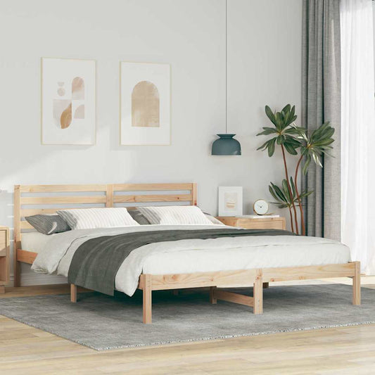 Struttura del letto Marrone 160 x 220 cm Pino massello | homemem39