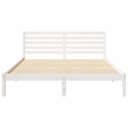 Struttura del letto Bianco 160 x 220 cm Pino massello | homemem39
