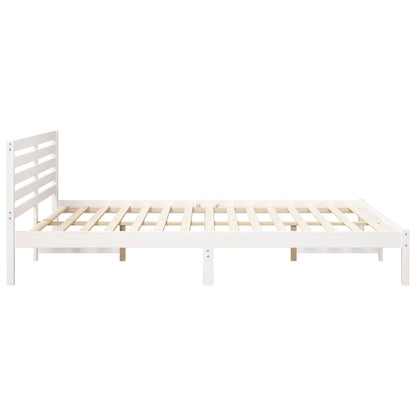 Struttura del letto Bianco 160 x 220 cm Pino massello | homemem39