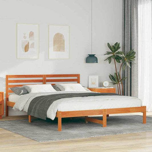 Struttura del letto Marrone cerato 160 x 220 cm Pino massello | homemem39