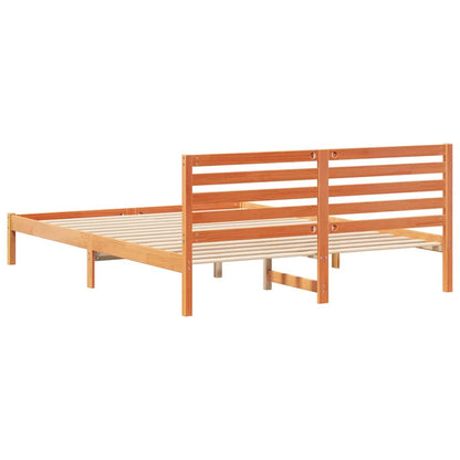 Struttura del letto Marrone cerato 160 x 220 cm Pino massello | homemem39