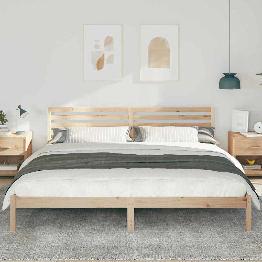 Struttura del letto Marrone 180 x 220 cm Pino massello | homemem39