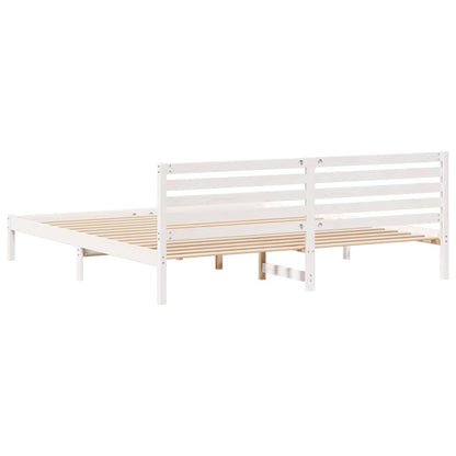 Struttura del letto Bianco 200 x 220 cm Pino massello | homemem39