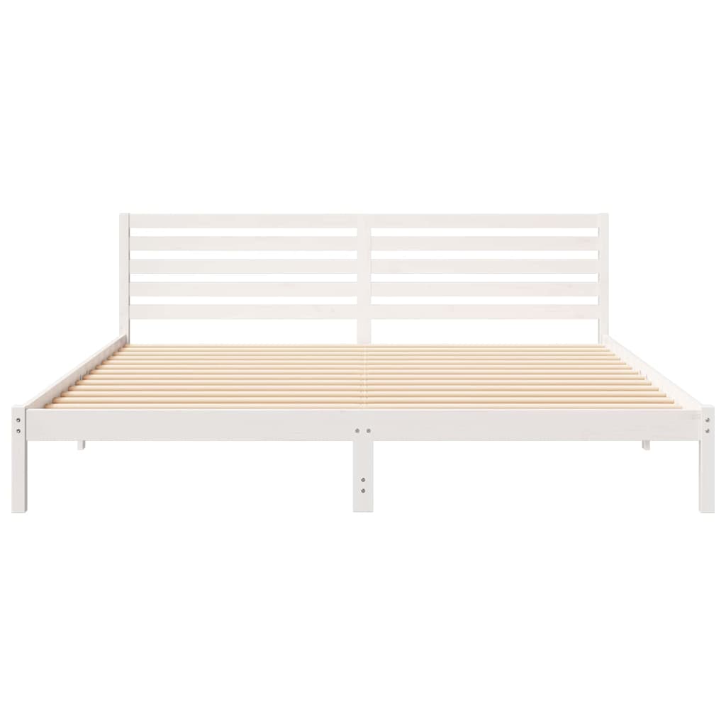 Struttura del letto Bianco 200 x 220 cm Pino massello | homemem39