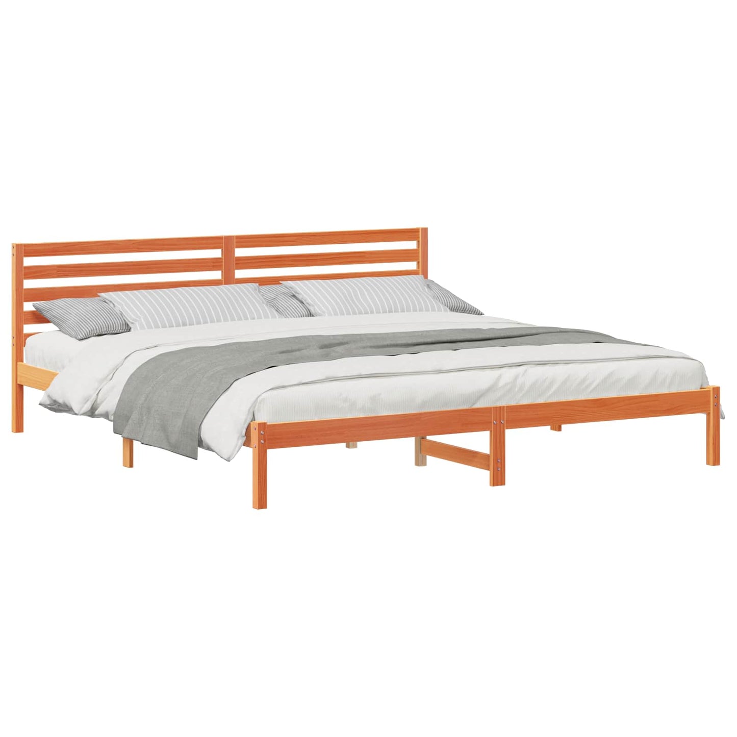 Struttura del letto Marrone cerato 200 x 220 cm Pino massello | homemem39