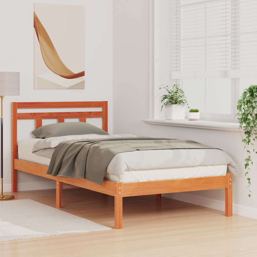Struttura del letto Marrone 90 x 200 cm Pino massello | homemem39