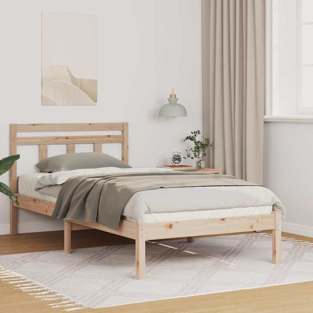 Struttura del letto Marrone 100 x 200 cm Pino massello | homemem39