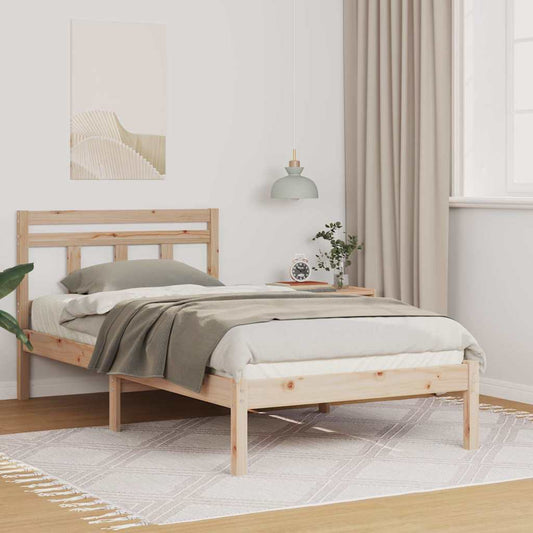 Struttura del letto Marrone 100 x 200 cm Pino massello | homemem39