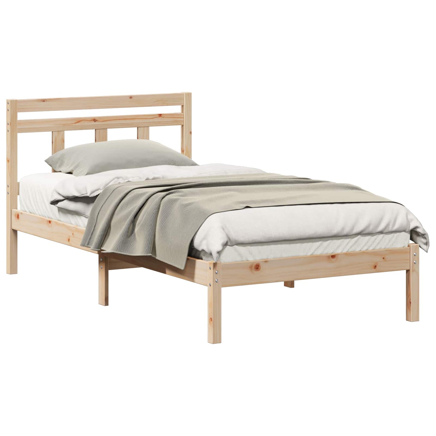 Struttura del letto Marrone 100 x 200 cm Pino massello | homemem39