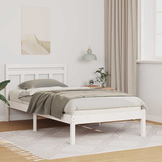 Struttura del letto Bianco 100 x 200 cm Pino massello | homemem39