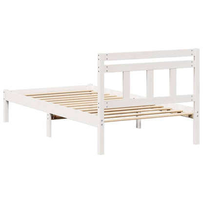 Struttura del letto Bianco 100 x 200 cm Pino massello | homemem39