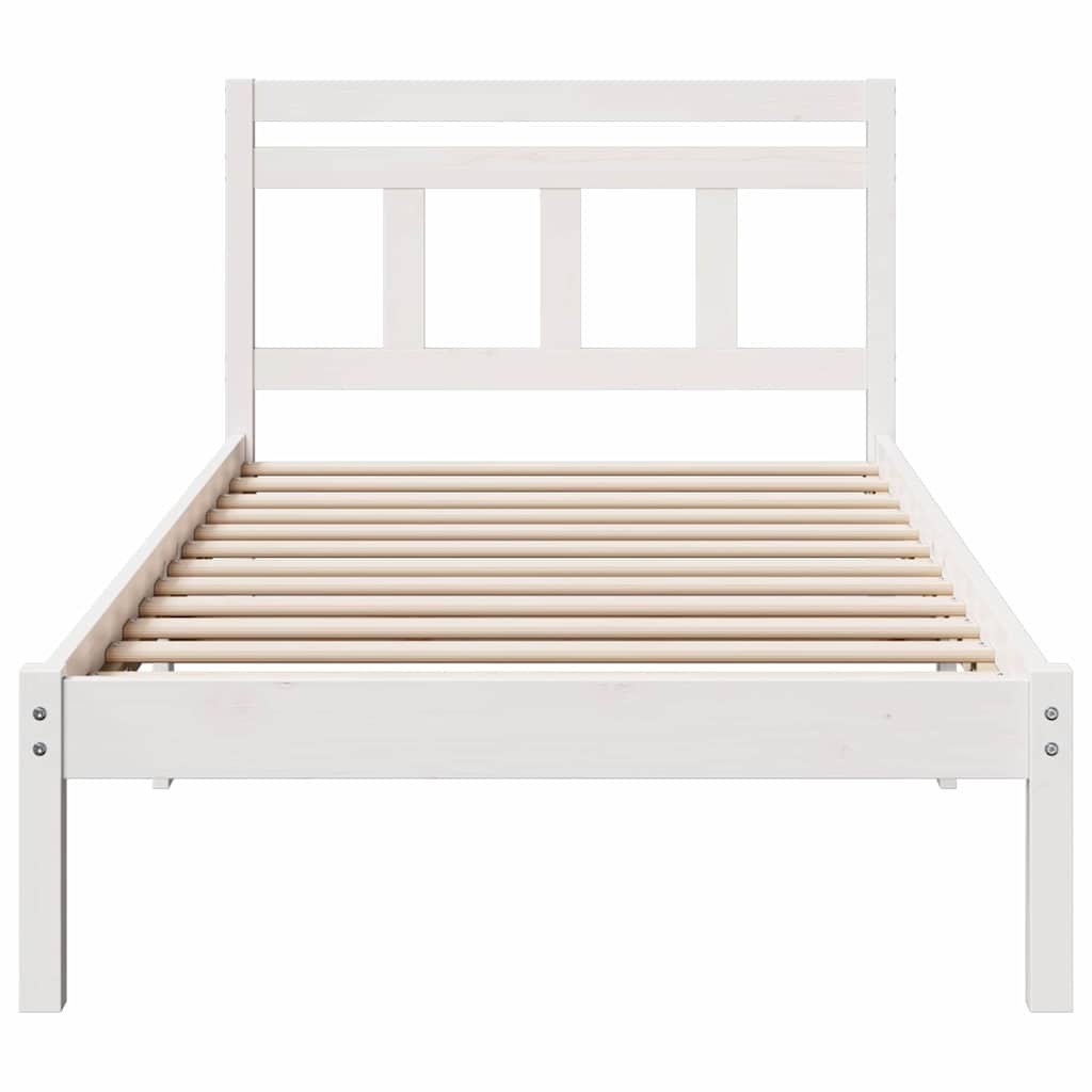 Struttura del letto Bianco 100 x 200 cm Pino massello | homemem39