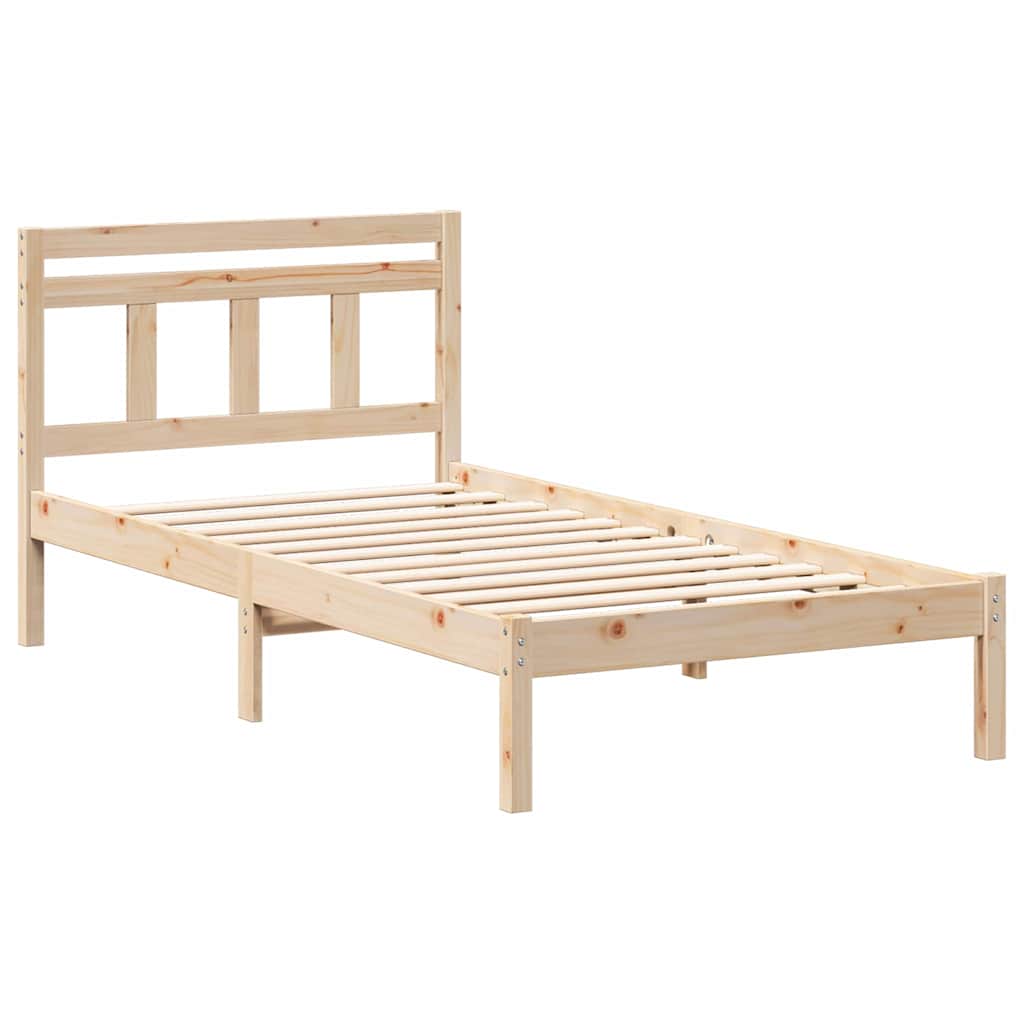 Struttura del letto Marrone 90 x 190 cm Pino massello | homemem39