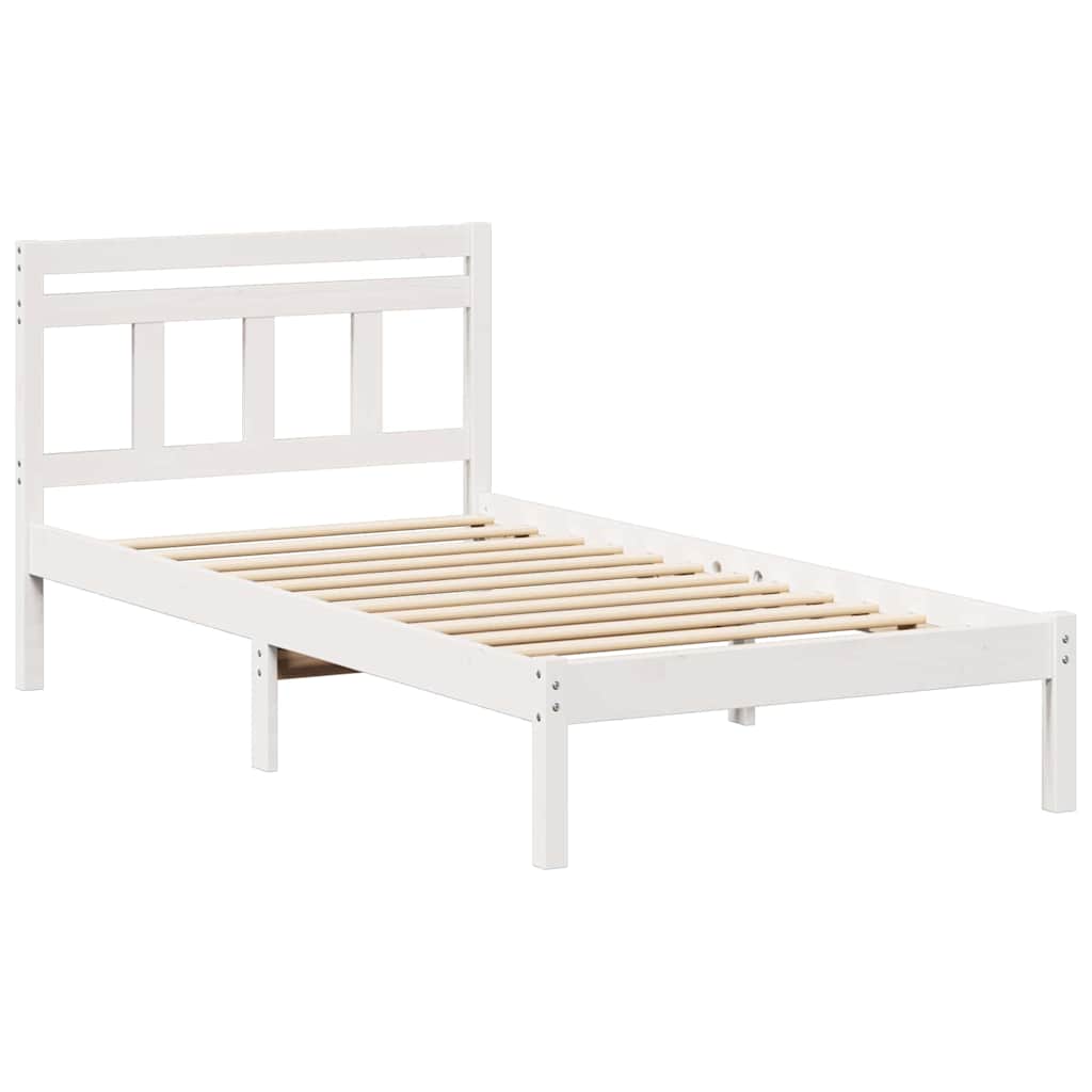 Struttura del letto Bianco 90 x 190 cm Pino massello | homemem39