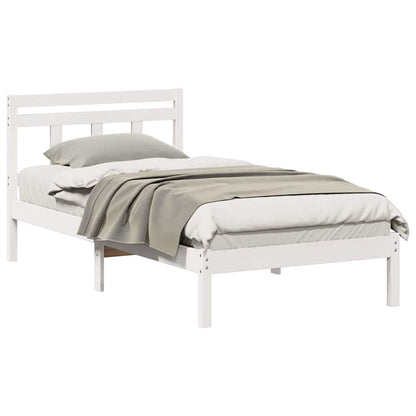 Struttura del letto Bianco 90 x 190 cm Pino massello | homemem39