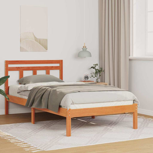 Struttura del letto Marrone 90 x 190 cm Pino massello | homemem39