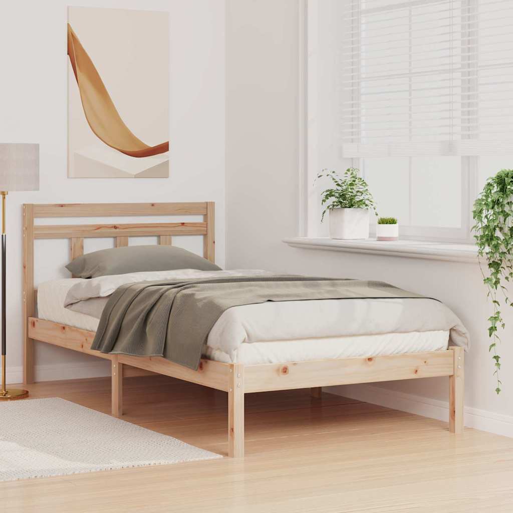 Struttura del letto Marrone 75 x 190 cm Pino massello | homemem39