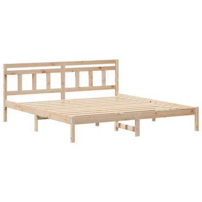 Struttura del letto Marrone 200 x 200 cm Pino massello | homemem39