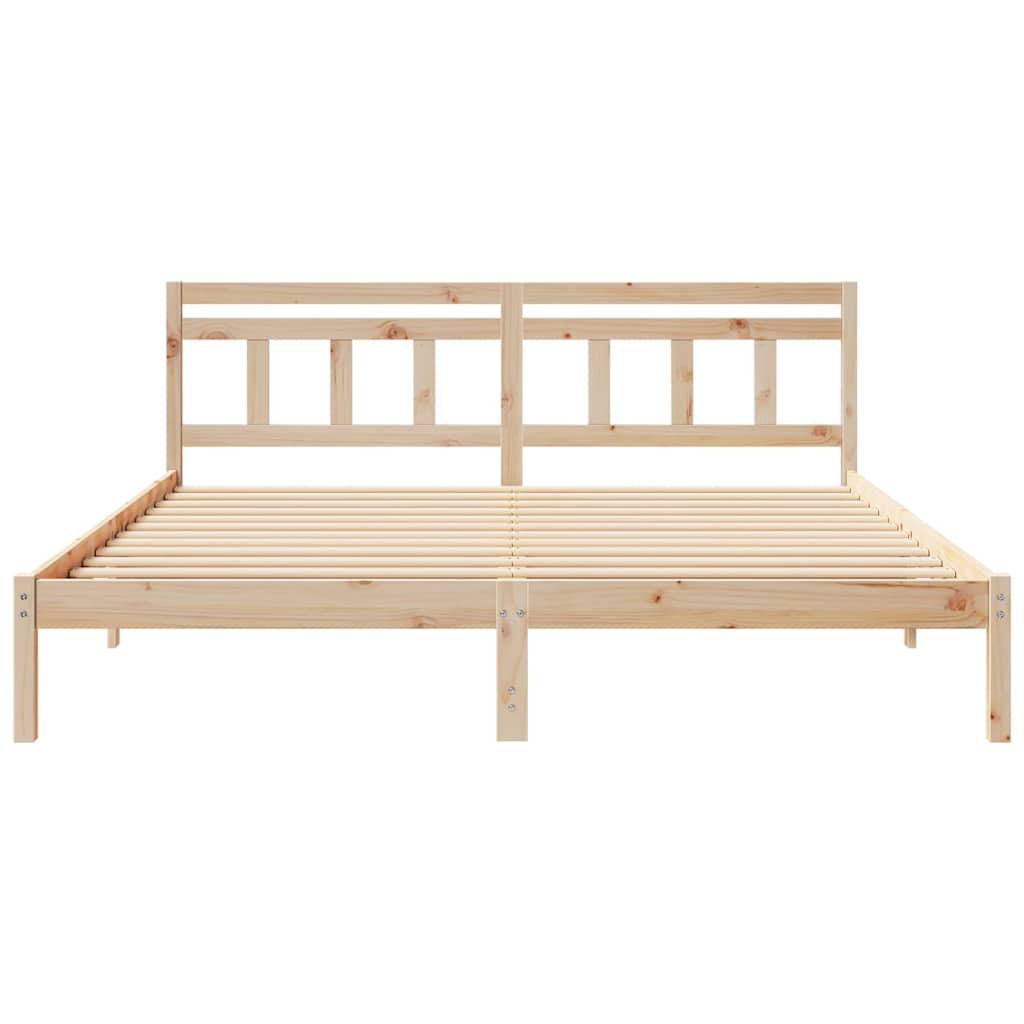 Struttura del letto Marrone 200 x 200 cm Pino massello | homemem39