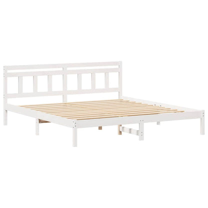 Struttura del letto Bianco 200 x 200 cm Pino massello | homemem39