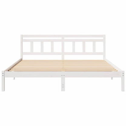 Struttura del letto Bianco 200 x 200 cm Pino massello | homemem39