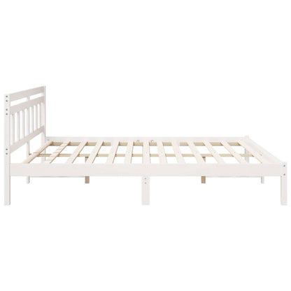 Struttura del letto Bianco 200 x 200 cm Pino massello | homemem39