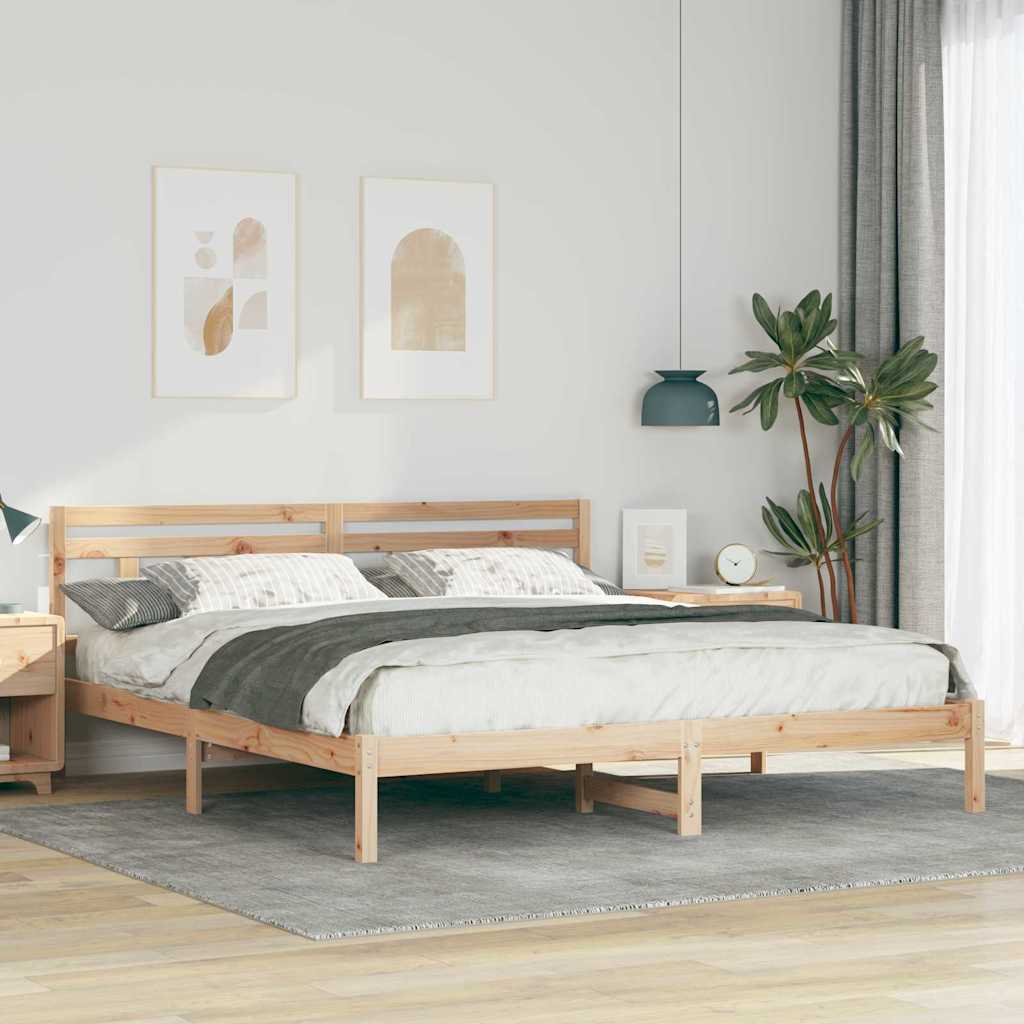 Struttura del letto Marrone 180 x 200 cm Pino massello | homemem39