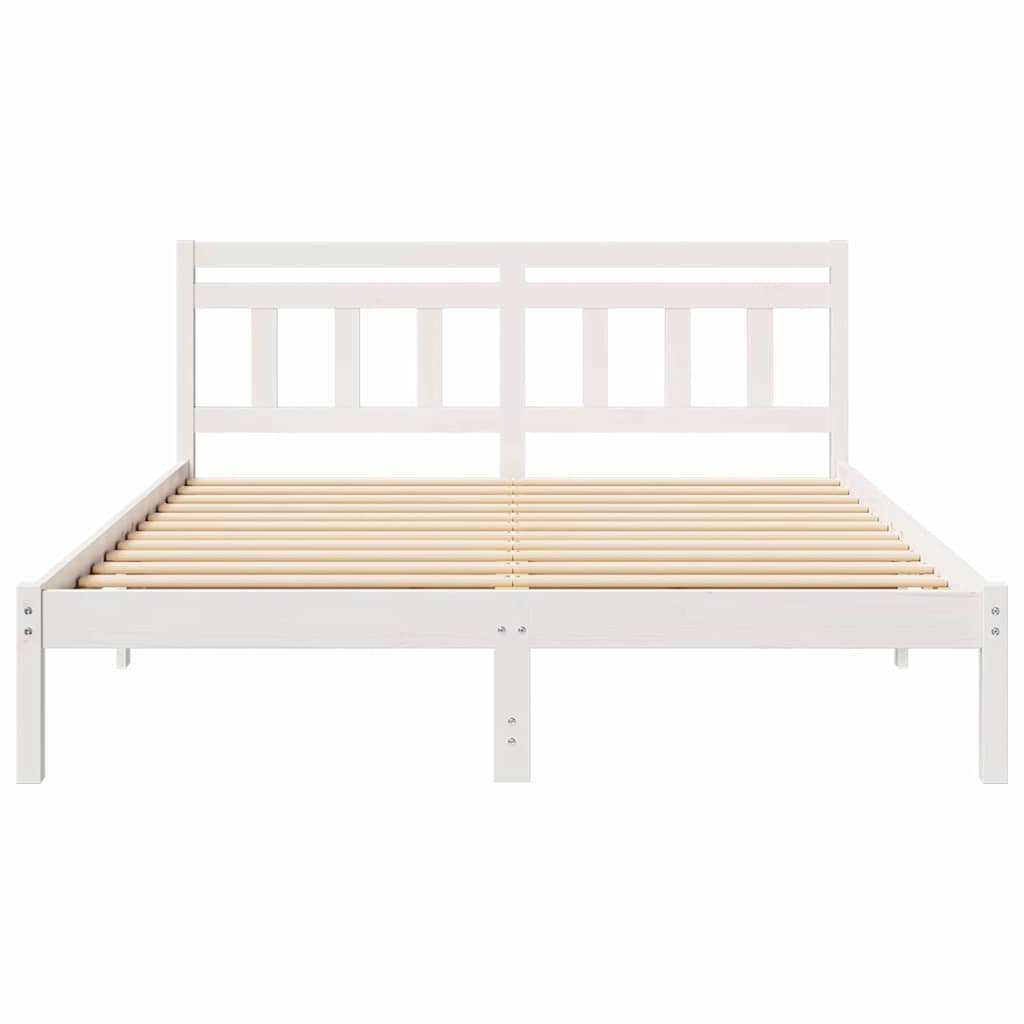 Struttura del letto Bianco 160 x 200 cm Pino massello | homemem39