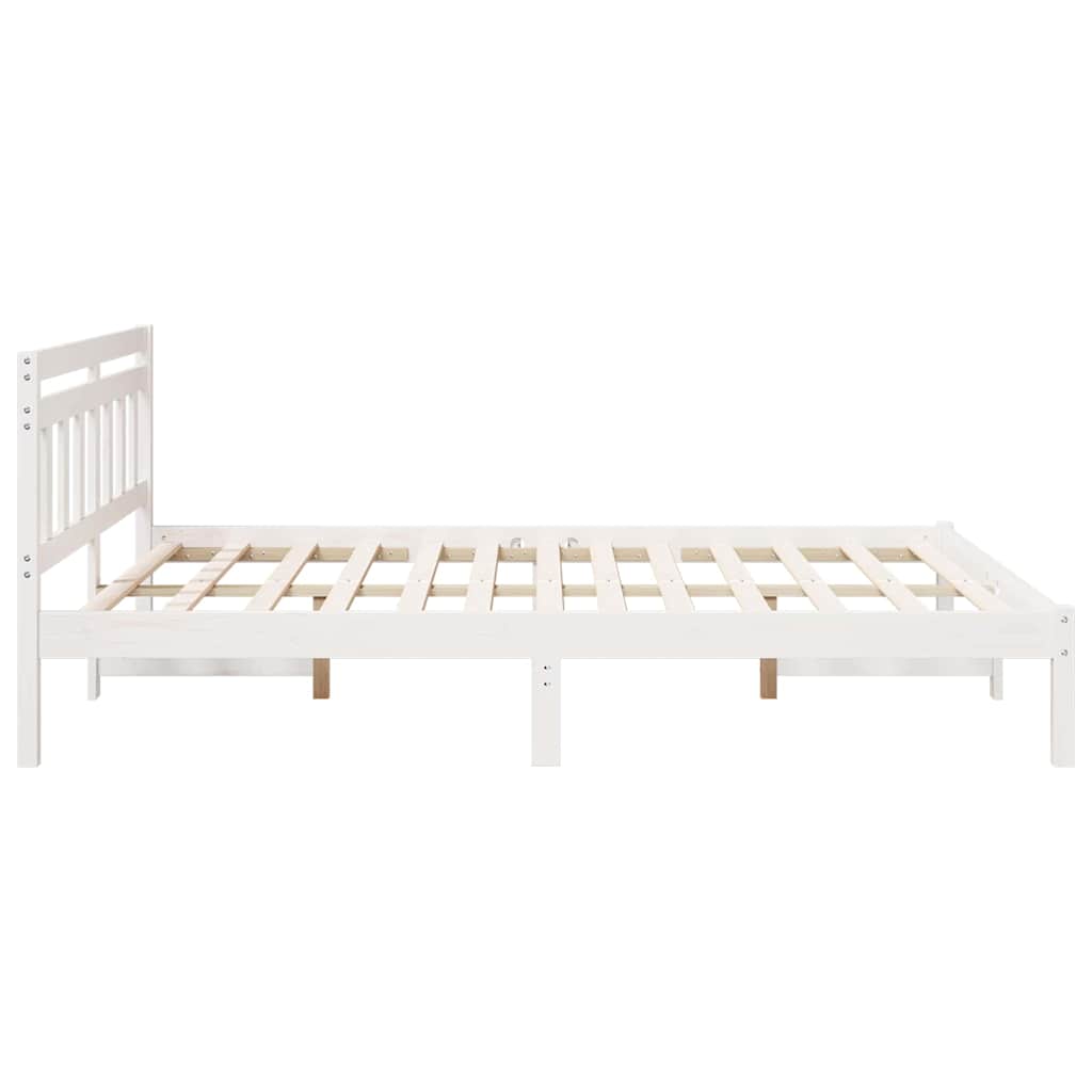 Struttura del letto Bianco 160 x 200 cm Pino massello | homemem39