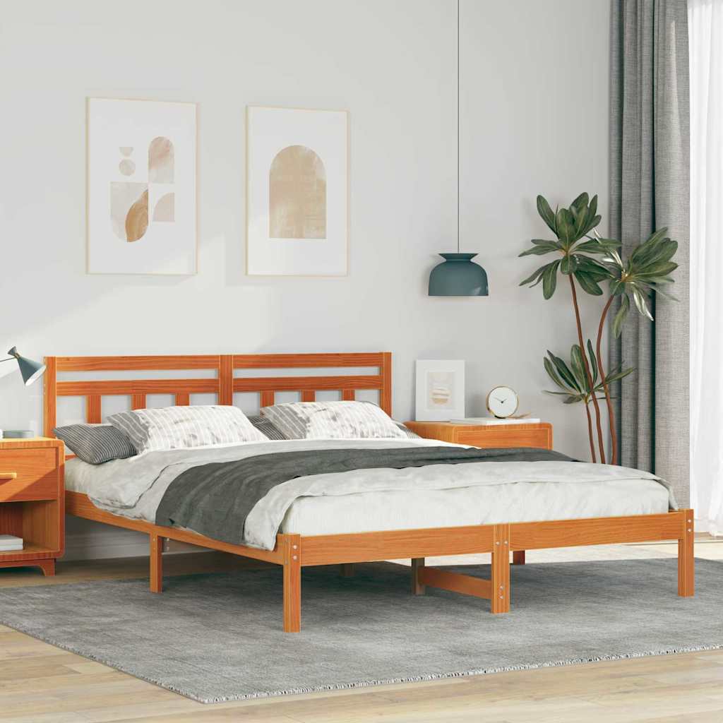 Struttura del letto Marrone 150 x 200 cm Pino massello | homemem39
