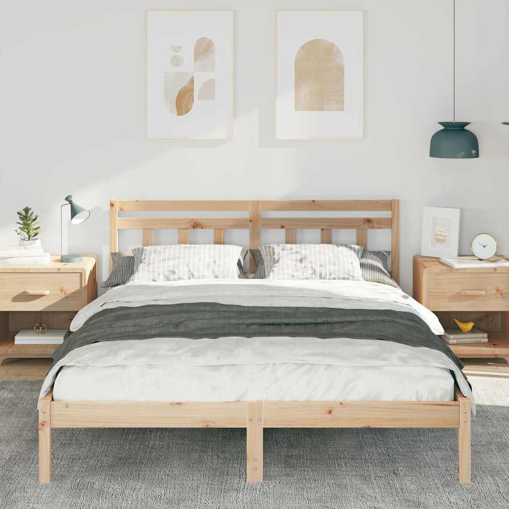 Struttura del letto Marrone 140 x 200 cm Pino massello | homemem39