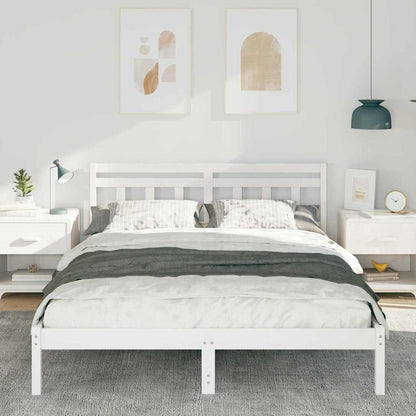 Struttura del letto Bianco 140 x 200 cm Pino massello | homemem39