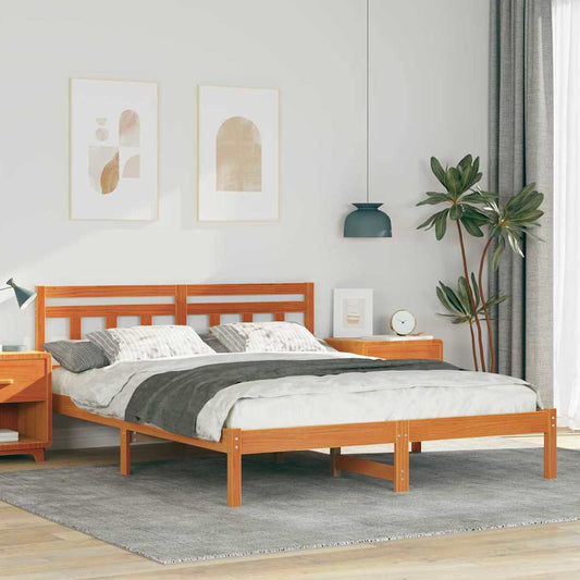 Struttura del letto Marrone 140 x 200 cm Pino massello | homemem39