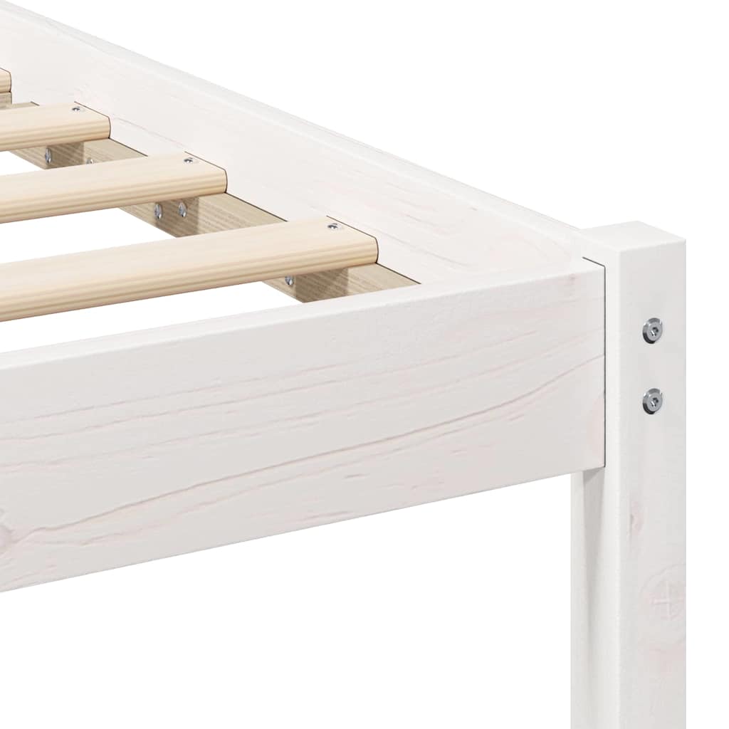 Struttura del letto Bianco 120 x 200 cm Pino massello | homemem39