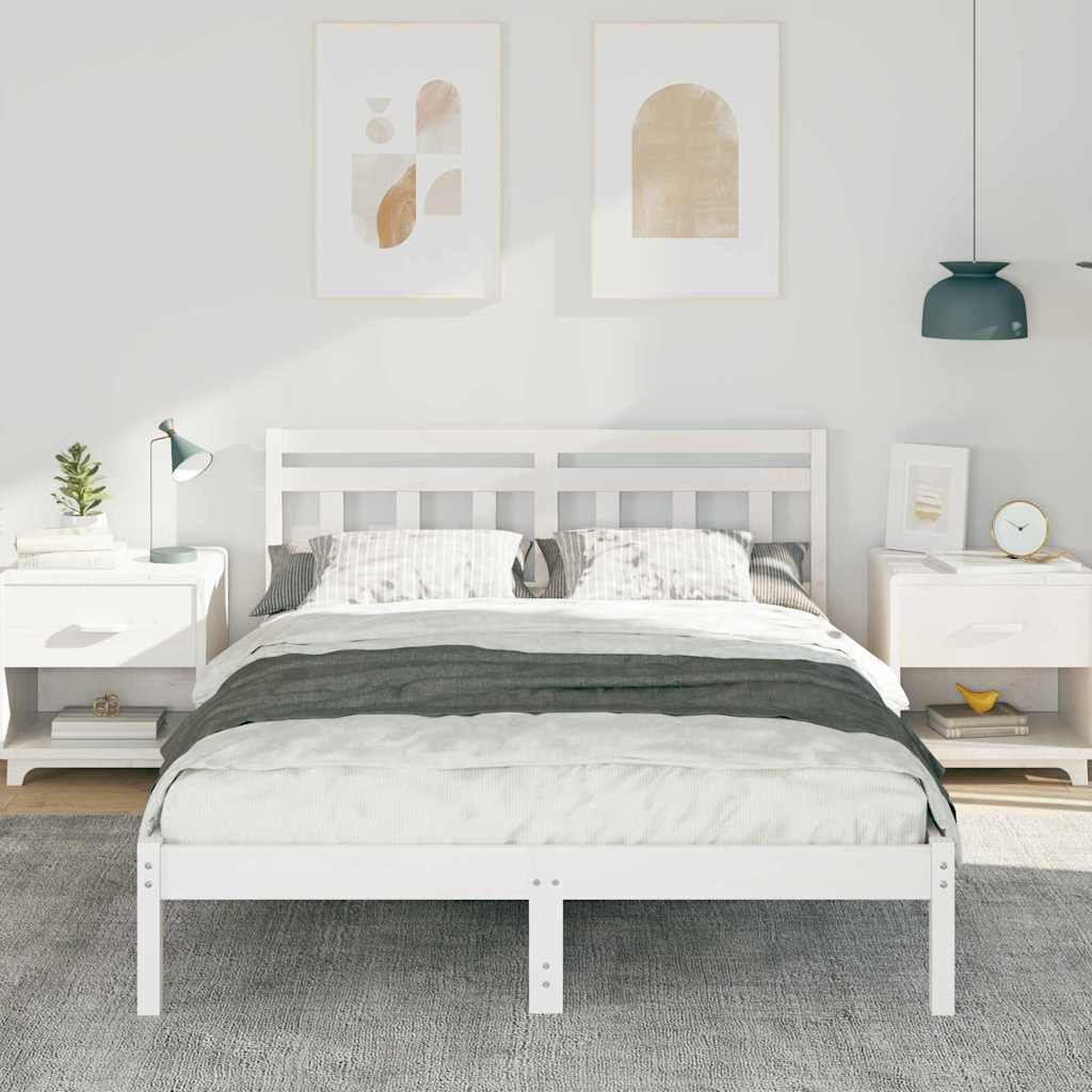 Struttura del letto Bianco 120 x 200 cm Pino massello | homemem39