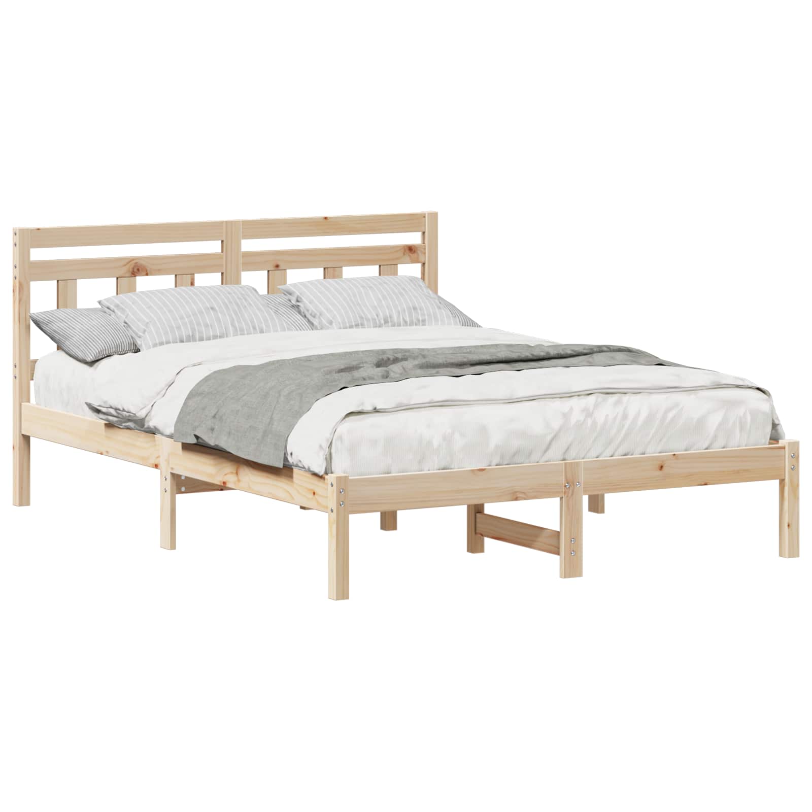 Struttura del letto Marrone 140 x 190 cm Pino massello | homemem39