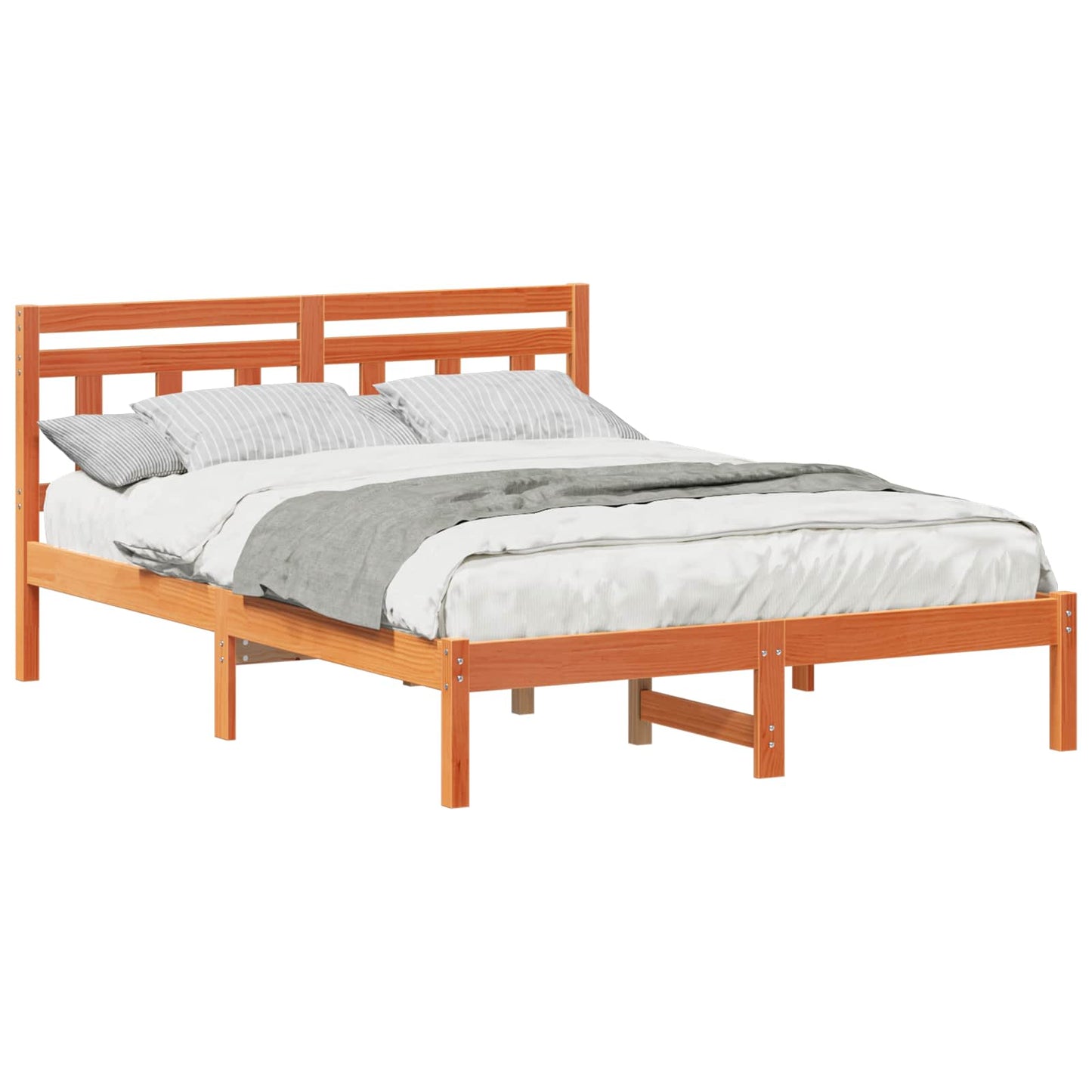Struttura del letto Marrone 140 x 190 cm Pino massello | homemem39