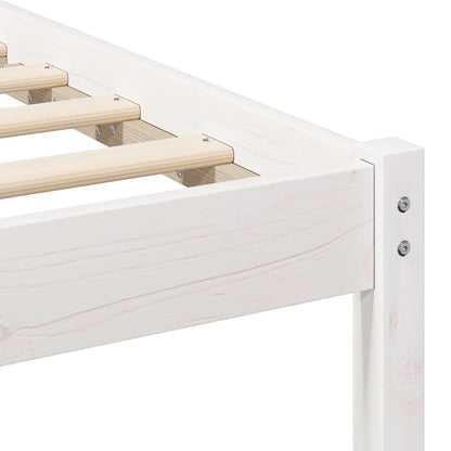 Struttura del letto Bianco 135 x 190 cm Pino massello | homemem39