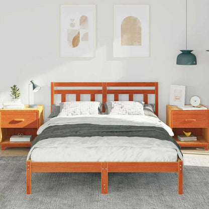 Struttura del letto Marrone 135 x 190 cm Pino massello | homemem39