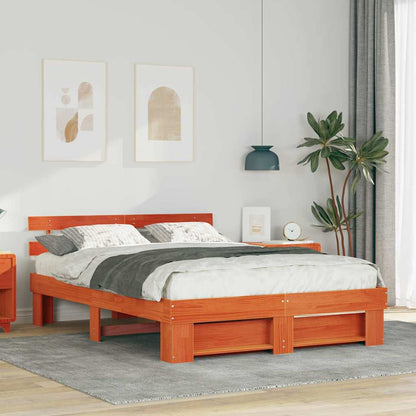 Struttura del letto Marrone cerato 150 x 200 cm Pino massello | homemem39