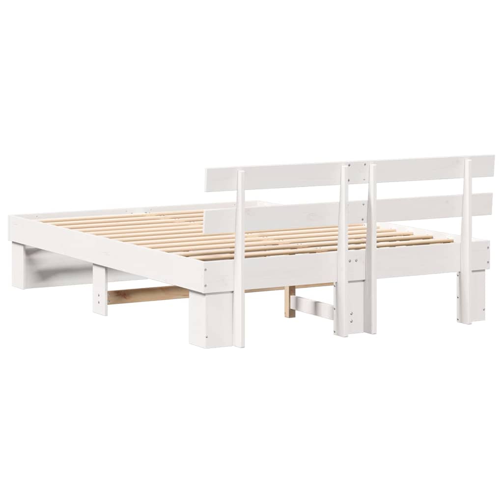 Struttura del letto Bianco 140 x 200 cm Pino massello | homemem39
