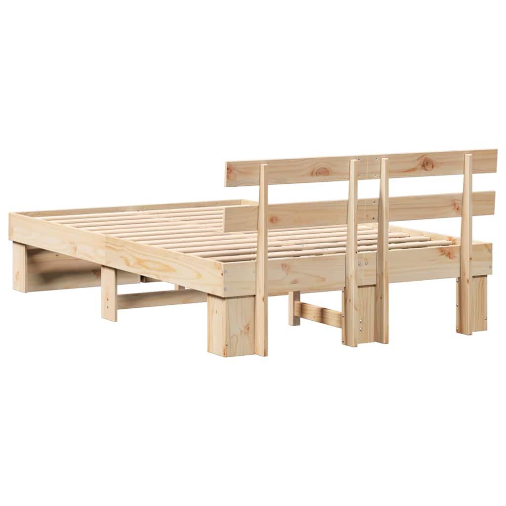 Struttura del letto Marrone 140 x 190 cm Pino massello | homemem39